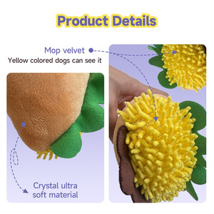 Venta al por mayor respetuoso con el medio ambiente auto-entretenimiento mascota masticar juguete hamburguesa peluche cachorro peluche <span class=keywords><strong>perro</strong></span> juguete resistente a la masticación - Product Image 4