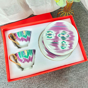Best Selling Nordic Luxury Color Restaurant <b>Cups</b> and Saucers With Gift Box - Product Image 5