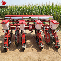 Semoir à maïs à deux rangs pour tracteur à quatre roues - Semoir à maïs adapté, machine de fertilisation de précision haute performance pour le soja