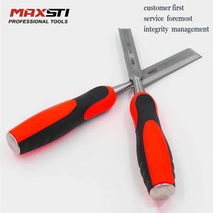 Ciseau à bois professionnel MAXSTI avec capuchon de sécurité en acier, ciseau de menuiserie robuste à bord biseauté, outils de charpentier tranchants - Product Image 1