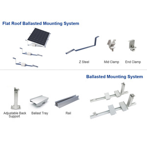 Thép không gỉ mái phẳng bảng điều khiển năng lượng mặt trời gắn hệ thống với nền tảng bê tông Kệ PV gắn hệ thống - Product Image 3