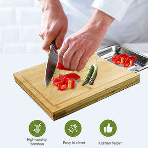 كتلة مضرب أحجية غير مسموعة ، طاولة Cocina نفايات وتريد عداد اللفة ، جزار نهاية الخيزران للمطبخ - Product Image 2