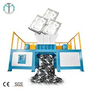 Trituradora industrial de reciclaje de residuos de plástico de doble eje/máquina trituradora de plástico