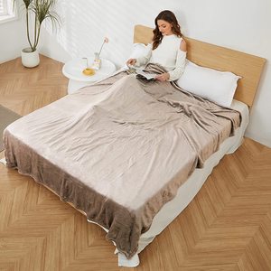 Utilisation au bureau et à la maison King Size 72x84 pouces <span class=keywords><strong>couverture</strong></span> <span class=keywords><strong>chauffante</strong></span> rapide à 4 niveaux de chauffage <span class=keywords><strong>couverture</strong></span> électrique en flanelle à Double couche - Product Image 3