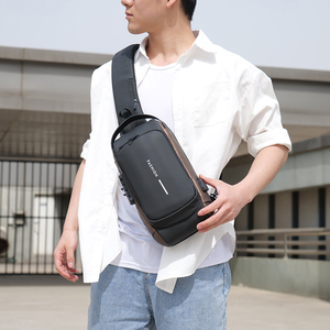 低价批发轻质防水简约设计包时尚吊带新款单肩男士胸包 - Product Image 6