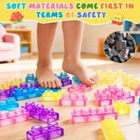 Blocs de construction souples en silicone, ensemble de construction flexible, jouet d'empilage DIY pour tout-petits, cadeau éducatif, vente en gros