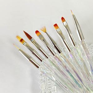 Ensemble de 8 pinceaux à poudre liquide acrylique <span class=keywords><strong>pour</strong></span> <span class=keywords><strong>ongles</strong></span>, outils de manucure, stylo à fleurs, outils de manucure, nouveau - Product Image 3