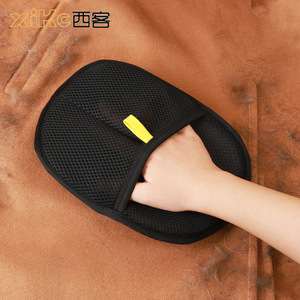 Static Lint Removal Gloves Black Mesh Pet Hair Cleaner For <b>Sofa</b> Clothing Household Use - Product Image 1