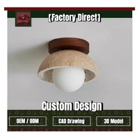 Plafonnier en travertin beige naturel GOLDKINGHallway, design plat, OEM ODM personnalisé, direct