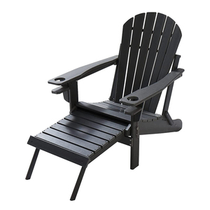 DU'S Outdoor Folding Beach <strong>Chair</strong> Classic Casual Garden <strong>Chair</strong> <strong>with</strong> <strong>Footstool</strong> Recliner - Product Image 3