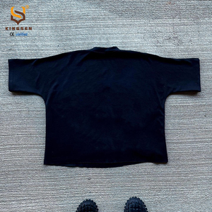 High Quality Boxy Streetwear Solid Pattern Heavyweight 100% Cotton Custom Logo Men's Regular Fit Eco-Friendly Breathable T-Shirt - Product Image 3