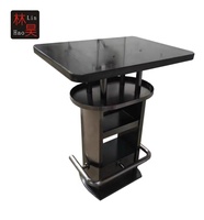 Table haute en acier inoxydable or rose pour pub, discothèque, bar, salon, meubles