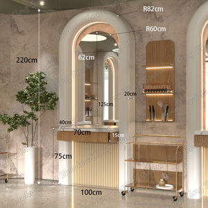 Nueva Estación de espejo iluminada de lujo, muebles de peluquería, mesa de espejo con cajón - Product Image 6