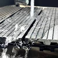 Dalles de terrasse en bois composite WPC écologiques 300x300mm, dalles de terrasse emboîtables, dalles de terrasse pour patio