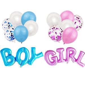 DJTSN Género Reveal Globo Niño o niña Letras Globos de papel de aluminio para <span class=keywords><strong>Baby</strong></span> Shower - Product Image 1