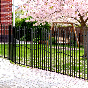 Clôture <span class=keywords><strong>de</strong></span> jardin en tube carré renforcé, antirouille, barrière <span class=keywords><strong>pour</strong></span> animaux, clôture décorative en métal <span class=keywords><strong>pour</strong></span> cour, aire <span class=keywords><strong>de</strong></span> jeux <span class=keywords><strong>pour</strong></span> chiens et animaux <span class=keywords><strong>de</strong></span> compagnie en extérieur - Product Image 1