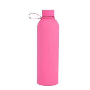 BPA FREE 500Ml Eco-Friendly Soft Touch <b>Small</b> Mouth Stainless Steel Insulated <b>Bottle</b> Latest Double Wall Vacuum Flask With Handle - Product Image 1