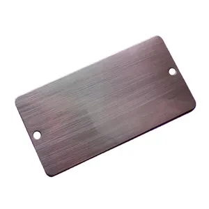 Metal Label Nameplate Blank Metal Tags Engraving Brass Anodized Aluminum Stainless Steel Nameplate