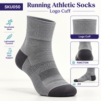 Chaussettes de course athlétiques avec logo ODM pour les collections de merchandising de courses, avec programmes d'achat en gros