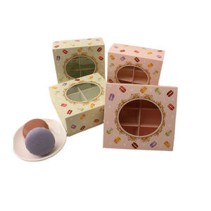 Роскошные подарочные коробки для макарон, прозрачные оконные вставки, <span class=keywords><strong>2</strong></span> шт., корейские макароны, бумажные пищевые коробки, тиснение, 12 упаковок - Product Image 6