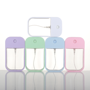 Disponible en Stock, Botella de Perfume Recargable de Plástico Blanca, Rosa y Azul de 45 ml, Tipo Tarjeta de Crédito, con Atomizador Plano, para Desinfectante de Manos - Product Image 3