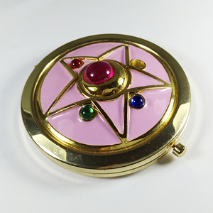 Specchio per il trucco tascabile da viaggio magico in metallo a doppia vista per il <span class=keywords><strong>regalo</strong></span> di compleanno della ragazza - Product Image 2