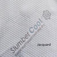 Tissu rafraîchissant respirant en polymère à 50 % avec motif géométrique tendance et couche d'air glacée pour matelas