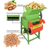 Nouvelle décortiqueuse d'arachides automatique compacte pour usage domestique, haute productivité, en acier inoxydable, pour l'écosage et le décorticage des arachides
