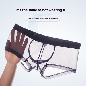 Quần lót nam mùa hè chất liệu lưới tơ đá 20D, thoáng khí, không đường may, gợi cảm, size nhỏ, chất liệu dệt kim xuyên thấu hoàn toàn, quần lót nam - Product Image 3