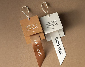 Garment Labels <strong>Hang</strong> <strong>Tags</strong> Designer Apparel Custom Cardboard Paper Hangtags Stopper for Clothing Own Logo - Product Image 4