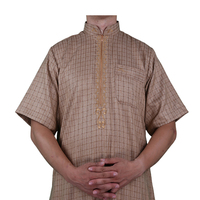 2024 nuevo estilo marroquí 54-62 tamaño calidad Superior bordado Diseño Koshibo hecho manga corta musulmán vestido largo para hombres