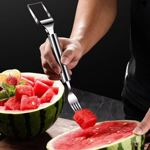 Cortador de Sandía 2 en 1, Cuchillo para Frutas, Tenedor de Acero Inoxidable, Venta al por Mayor, Oferta de Verano - Product Image 6