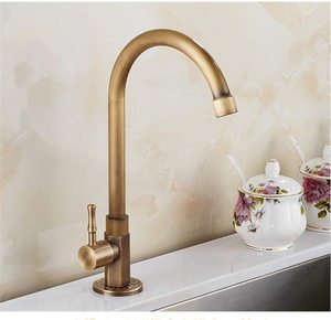 Cổ Sang Trọng Vòi Nước Brass Cổ Điển Duy Nhất Nước Lạnh Bồn Rửa Nhà Bếp Vòi Cổ Ngỗng Đòn Bẩy Duy Nhất Ngoài Trời <span class=keywords><strong>Tap</strong></span> - Product Image 5