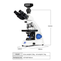 Murzider MSD1125-T-1000 Trinocular Biological Microscope with 10MP Camera for Lab, Research, and Pathology Slides