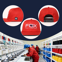 Casquette Snapback à 6 panneaux à profil bas en polyester perforé imperméable avec logo brodé personnalisé, idéale pour le golf