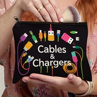 Tas Penyimpanan Bertema Seru untuk Obat/Camilan/Kabel Data, Tas Resleting Portabel, Tas Organisir Lucu yang Dapat Dipersonalisasi