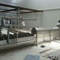 Machine de refroidissement automatique en spirale en acier inoxydable pour volailles, équipement de pré-refroidissement continu pour poulets