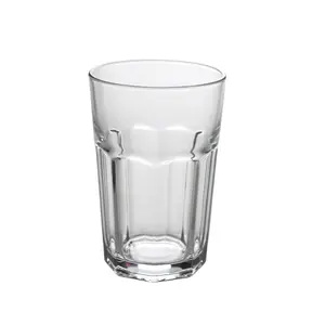 KTV酒杯啤酒玻璃钢化玻璃餐厅酒吧酒店茶杯防摔加厚小八角杯
