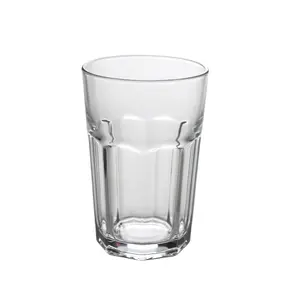 KTV wine glass beer glass tempered glass Restaurant Bar Hotel tea cup anti falling thickened small octagonal cup