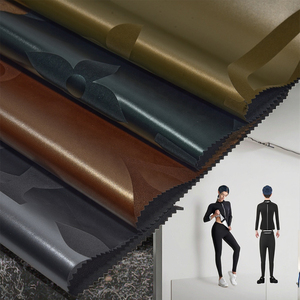 Chất lượng cao <span class=keywords><strong>PU</strong></span> da tổng hợp vải mặc kháng linh hoạt chống nhăn cho thời trang hàng may mặc Activewear nhà dệt may - Product Image 1