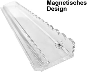Premium Heavy-Duty Clear Acrylic Tile <b>Holders</b> with Smooth Slide Push Bars - Product Image 2
