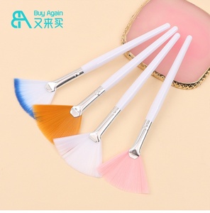 Biểu Tượng Tùy Chỉnh Chăm Sóc Da Spa Fan Mặt Bàn Chải Sợi Tổng Hợp Mặt Nạ Hóa Chất Peel Fluffy Mặt Fan Hâm Mộ Bàn Chải Cho Khuôn Mặt - Product Image 2