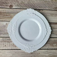 50 assiettes à dessert jetables en plastique blanc pur de 7,5 pouces, très résistantes, pour mariages et fêtes