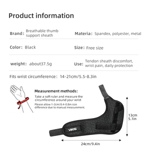 VBOSi Nefes Alabilen Polyester Başparmak Spika Ateli Bilek Destek Bandı Profesyonel Koruma Artrit Tendonit Karpal Antrenman - Product Image 6
