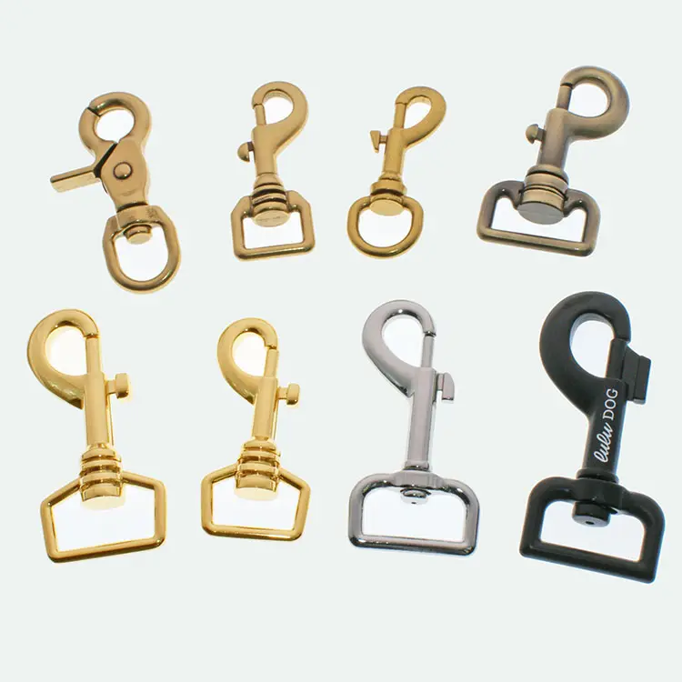 TANAI High quality pet collar hardware factory price strong bull snap hook metal clasp for dog leather leash