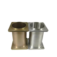 Bodies de raccordement en alliage d'aluminium usinés avec précision sur commande CNC, anodisation or et argent disponible.