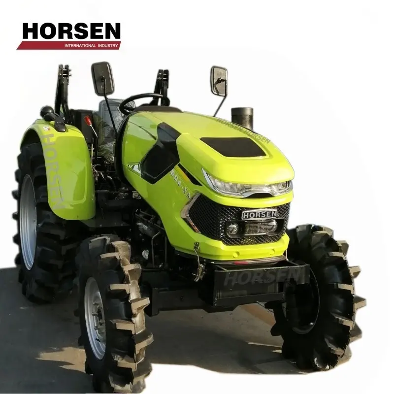 HORSEN China 60hp 604 4wd farm tractor for sale with front end loader and backhoe