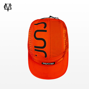 Casquette de course haute visibilité orange 2026 pour <span class=keywords><strong>femme</strong></span> – Casquette de sport perforée découpée au laser à séchage rapide pour l'entraînement de marathon - Product Image 2