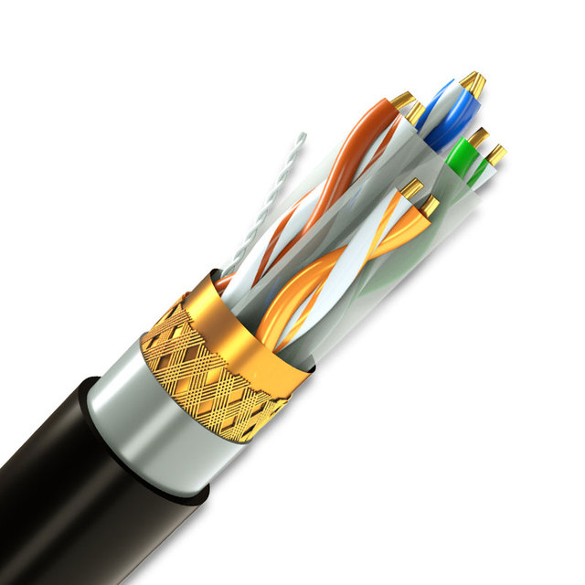 Shielded Stp Ftp Cat6 Network Lan Cable 24AWG CCA cat 6 Sftp Outdoor Cable 305m 1000ft Box