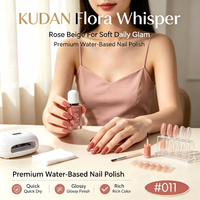 Vernis à ongles KUDAN sans odeur, sain pour les enfants, à base d'eau, brillance longue durée, étiquette privée personnalisée, distribution en gros pour salons UE/US